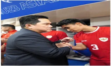 Ketua Umum PSSI Erick Thohir Beri Motivasi untuk Garuda Muda Agar Tidak Menyerah