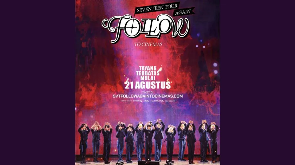 Film Konser SEVENTEEN Tour “Follow” Akan Tayang di Bioskop 21 Agustus