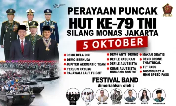 Acara Perayaan Puncak HUT ke-79 TNI di Monas 5 Oktober 2024, Atraksi Militer hingga Festival Band