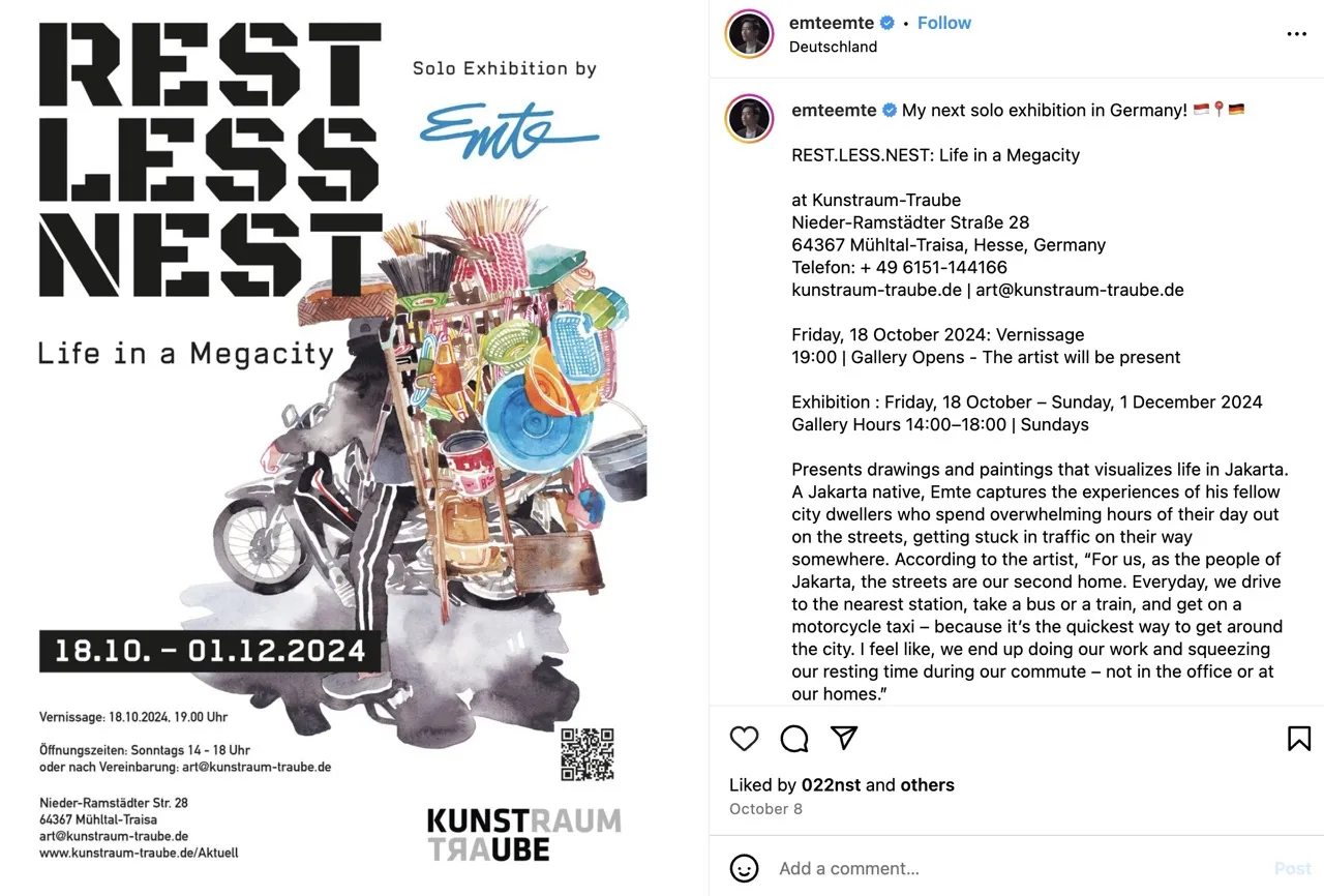 Ilustrator Indonesia Pameran Tunggal di Jerman